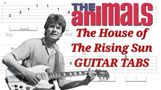 The Animals  The House of The Rising Sun GUITAR TABS  Cover  Tutorial  Lesson [upl. by Nosredneh]