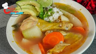 Caldo De Pollo Con Arroz Receta Paso a Paso [upl. by Leynwad]