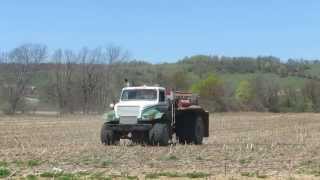 Floater Truck Fertilizer Spreader Applying Dry Fertilizer Loral Truck [upl. by Allys]