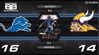 Lions Vs Vikings 2 Slowlights 2014 [upl. by Norval13]