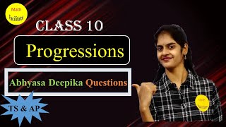 Class 10 Board Exam 2023 Progressions Abyasa Deepika Questions  Telangana  AP [upl. by Faye]