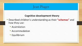 Schema Assimilation accommodation amp Equilibrium [upl. by Franckot]
