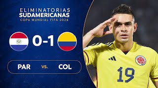 PARAGUAY vs COLOMBIA 01  RESUMEN  ELIMINATORIAS SUDAMERICANAS  FECHA 6 [upl. by Leraj]