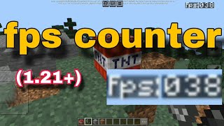 Best fps counter 121 minecraft bedrock  pcmobile  Daimondplays901 [upl. by Ynaffets]