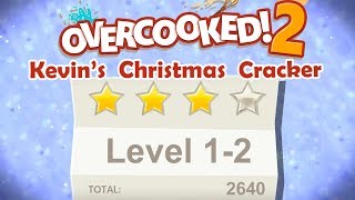 Overcooked 2 Kevins Christmas Cracker Level 12 4 Stars 2 Player Coop [upl. by Ahseetal]