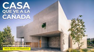 CASA INTROSPECTIVA que VE A LA CAÑADA de CONCRETO y TIERRA  Obras Ajenas  G3 Arquitectos [upl. by Amargo]