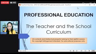 PROFESSIONAL EDUCATION LET 2023 THE TEACHER AND THE CURRICULUM LET REVIEW DRILLS [upl. by Anaj]