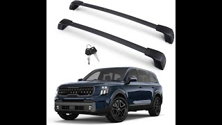 Upgraded Roof Rack Cross Bars Fit for 20192024 Kia Telluride S SX SXP EX Lockable Crossbars [upl. by Neeruam]