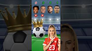 Ronaldo🐐 vs Neymar Jr😍 vs Mbappe🐢 vs IShowSpeed👑  Alisha Lehmann asks 😍 [upl. by Anirod]