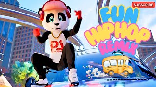 Wheels on the Bus REMIX  Pj Panda  Fun HipHop Nursery Rhymes [upl. by Holna]