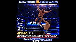 Bobby ROODE 🆚 JINDER MAHAL SmackDOWNLIVE 1612018 shorts short [upl. by Aem]