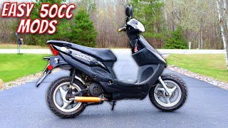 EASY 50cc GY6 SCOOTER MODS to change performance [upl. by Cchaddie]