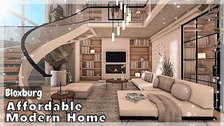 BLOXBURG Affordable Modern Home Speedbuild interior  full tour Roblox House Build [upl. by Enylodnewg237]