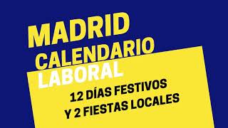 Consulte el calendario laboral de 2022 en Madrid [upl. by Alon]