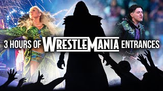 3 HOURS of WrestleMania entrances [upl. by Solley133]