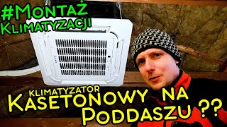 MONTAŻ KLIMATYZATORA KASETONOWEGO  Rotenso Tenji W domu jednorodzinnym do chłodzenia i ogrzewania [upl. by Mavilia687]