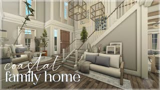 Bloxburg  Coastal TwoStory Family Home  Roblox  House Build [upl. by Yatnwahs83]