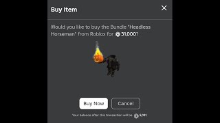 buying headless horseman roblox [upl. by Dianne]