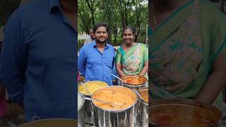 Road Side Street Food Hardworking Young Lady Unlimited Non Veg Meals in Tirupati shorts lunchmenu [upl. by Yuria]