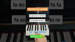 Piratas del caribe✨ Piano Tutorial shorts piano music [upl. by Glanville546]