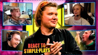 CS GO PROS amp CASTERS REACT TO S1MPLE PLAYS [upl. by Eem]