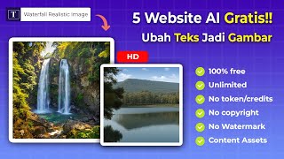 5 Cara Merubah Teks Jadi Gambar HD Pakai AI Gratis Tanpa Token [upl. by Elden]