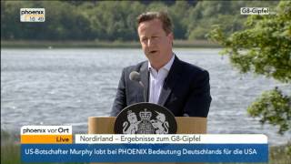 David Cameron zum G8Gipfel  VOR ORT vom 18062013 [upl. by Htezil851]