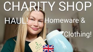 CHARITY SHOP Haul uk haul budget charityshops [upl. by Hubble]