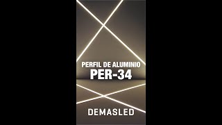 Perfil de Aluminio para Tiras LED PER34  DEMASLED [upl. by Nnylasor459]