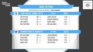 Tarleton CC Sunday 1st XI v Penwortham CC Sunday XI [upl. by Judah555]