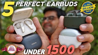 5 Best Earbuds Under 1500 in India 2024 Perfect Earbuds ⚡⚡ Top 5 TWS Under 1500 ⚡⚡ [upl. by Ateval]