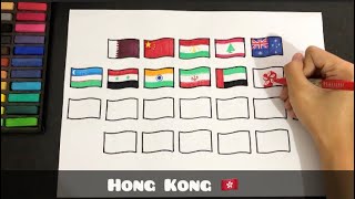 Asian Cup Qatar 2023  Flags Drawing asiancup [upl. by Bala246]