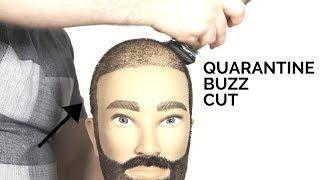 Quarantine Buzz Cut  Satisfying Haircut  TheSalonGuy [upl. by Yrogiarc285]