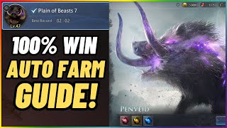 Plain of Beasts 7 FULL AUTO Strategy F2P Friendly  Unlock Your Heroes 👑King Arthur Legends Rise👑 [upl. by Lysander182]