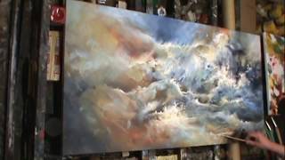 painting TURMOIL Modern contemporary art Mix Lang How to DEMO [upl. by Suhpesoj174]