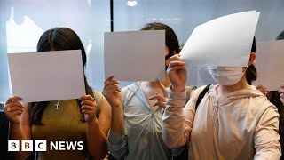 Blank paper becomes symbol of China’s protests  BBC News [upl. by Liane]