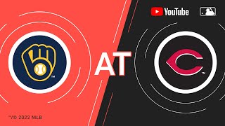 Brewers at Reds  MLB Game of the Week Live on YouTube [upl. by Anelrats977]