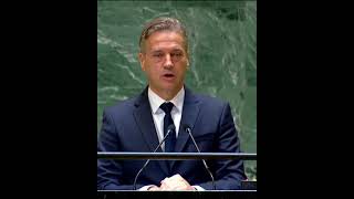 Slovenian Prime Minister Golob says quotNetanyahu stop the warquot at the UN General Assembly [upl. by Adaval]