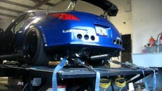 350Z VQ35HR dyno Injen intakes HKS exhaust Tomei cams headers and test pipes Cobb [upl. by Kelcey]