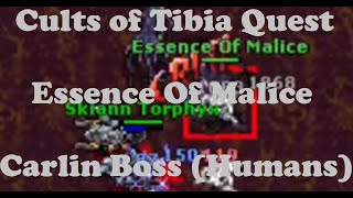 Boss Diário Essence Of Malice Cults Of Tibia Quest EK Solo [upl. by Pavkovic]