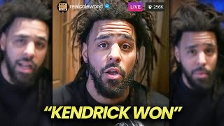 J Cole Admits Kendrick Lamar Beat Drake On IG Live [upl. by Eirolav475]