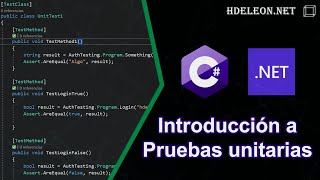 Introducción a pruebas unitarias en C Net  Unit Testing [upl. by Ydal883]