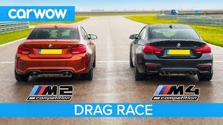 BMW M2 Comp vs M4 Comp  DRAG RACE ROLLING RACE TRACK BATTLE and DRIFT OFF [upl. by Ardnasxela]