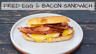 How To Make The Ultimate Fried Egg Bacon And Cheese Sandwich [upl. by Pegma49]