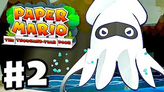 Paper Mario The ThousandYear Door  Gameplay Walkthrough Part 2  Blooper Boss Fight [upl. by Tallia]