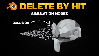 DELETE PARTICLES by Hit in Blender Simulation Nodes [upl. by Vokaay]