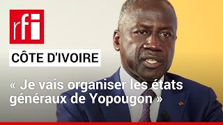 Côte d’Ivoire  comment Adama Bictogo comptetil développer la commune de Yopougon  • RFI [upl. by Sirovaj]