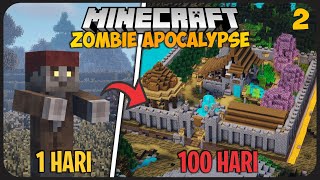 100 Hari di Minecraft Tapi Zombie Apocalypse   Tsunami Zombie Makin Brutal  Part 2 [upl. by Victoir]