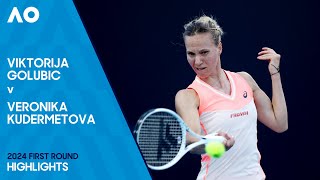 Viktorija Golubic v Veronika Kudermetova Highlights  Australian Open 2024 First Round [upl. by Urania269]