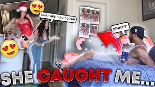 CAUGHT BEATIN MY MEAT TO ASHLEY ORTEGAS PHOTOS PRANK UNEXPECTED TWIST 😳 [upl. by Yenitirb]